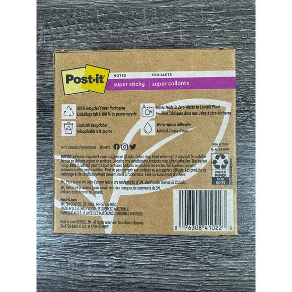 Post-It Note Paper Square Mint Color Pink Purple 70 sheets Self-adhesive - Picture 2 of 4